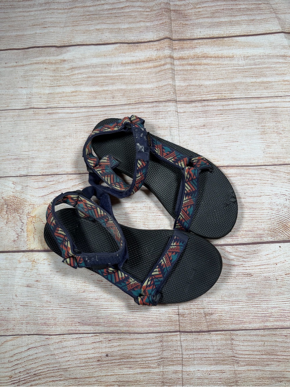 Teva Navy Multicolor Patterned Sport Sandals - Gorpcore, granola, outdoors
